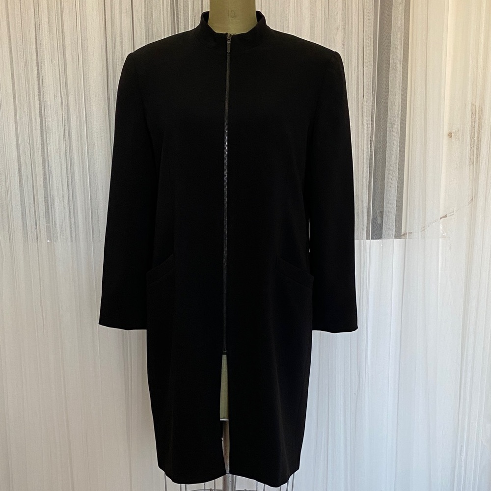 Louben Knee Lenght Elegant Black Women's Blazer/Coat Size 10